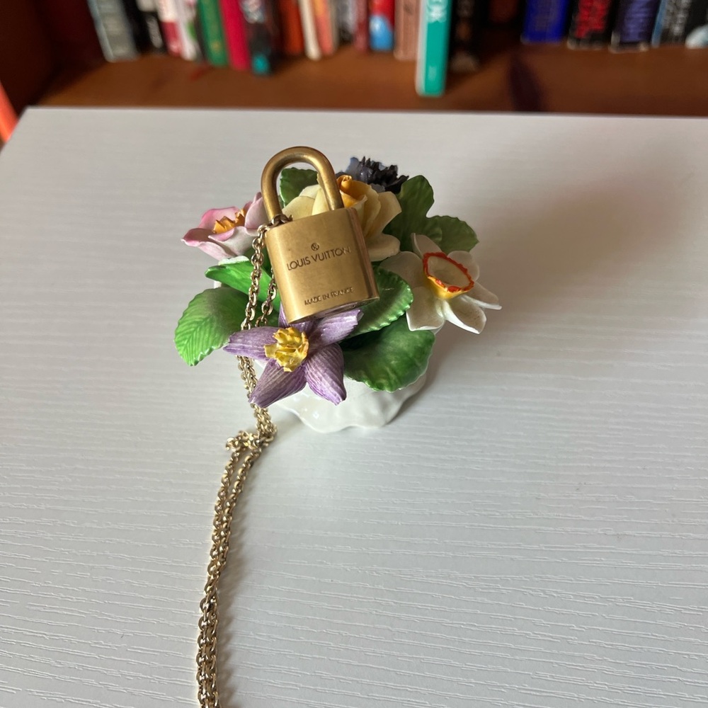 Louis Vuitton Brass Padlock Pendant Necklace - Picture 2 of 9